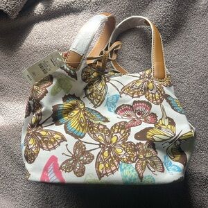 Talbots Butterfly Bucket Bag